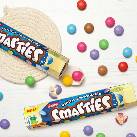 Nestle Smarties Riesenrolle White, Schoko-Linsen, 120g Rolle nestle