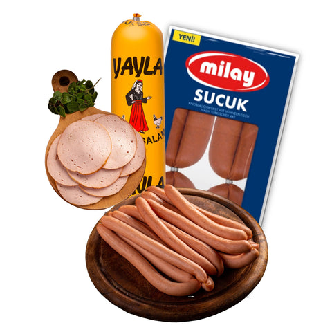 Vorschaubild mit herzhaften Fleischprodukten – ideal zum Braten, Kochen oder Grillen.