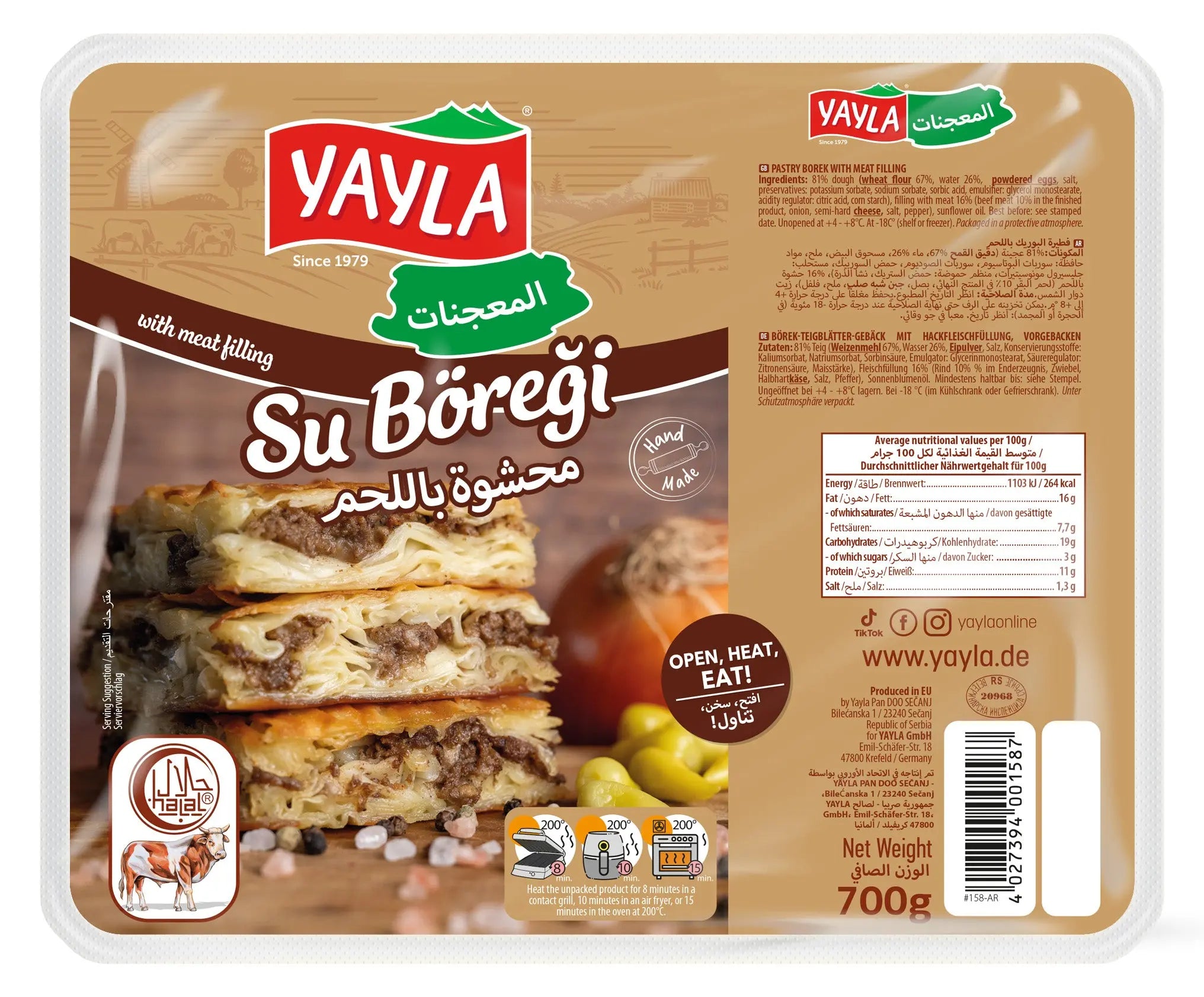 Yayla Börek mit Hackfleischfüllung Vorgebacken 700g online kaufen