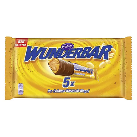 Cadbury Wunderbar Erdnuss-Karamell-Riegel 185g Cadbury