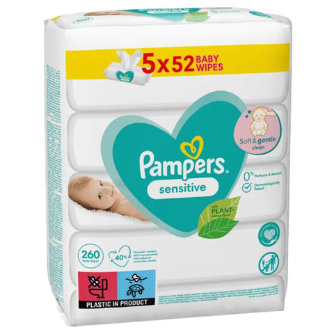 Pampers Feuchttücher Sensitive 5x52 Stück Pampers