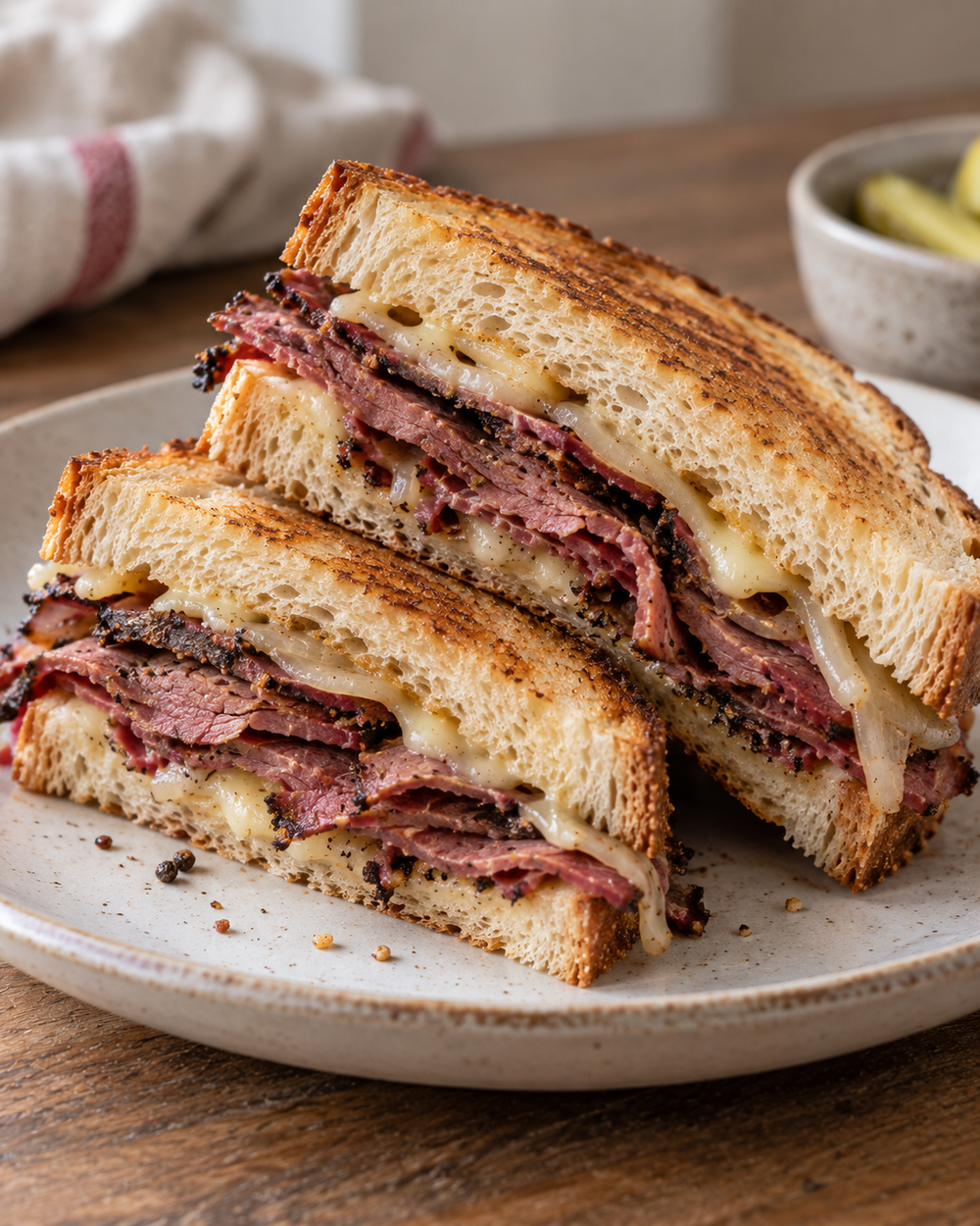 Sharo’s Pastrami-Sandwich mit Käse