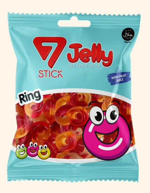 7 Stick Jelly Rings 100g 7 Stick