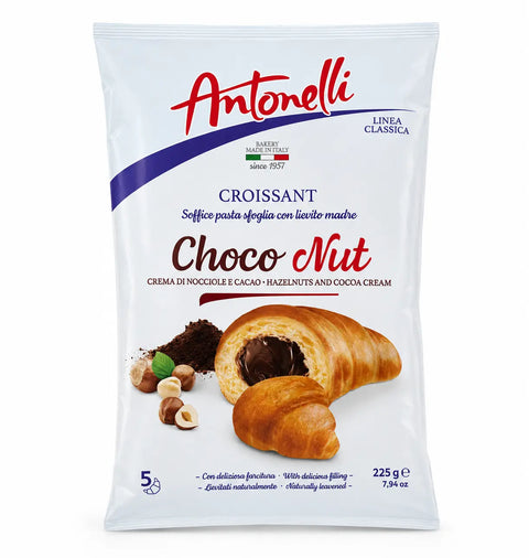 Antonelli Croissant mit Nuss- & Schokoladenfüllung - 5x45g Antonelli