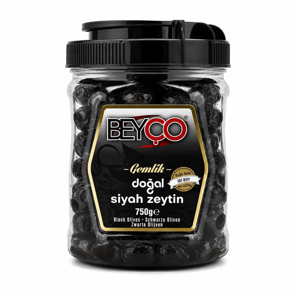 Beyço Schwarze Oliven mit Stein M-S - 750g