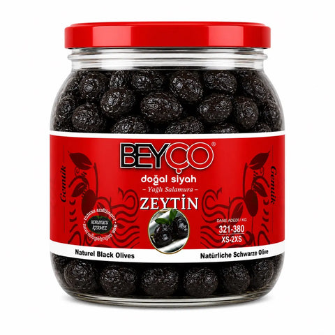 Beyço Schwarze Oliven mit Stein XS-2XS - 1000g Beyco