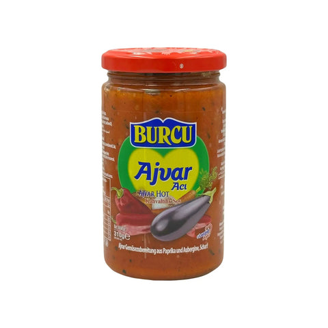 Burcu Ajvar Gemüsezubereitung aus Paprika und Aubergine Scharf - 310g Burcu