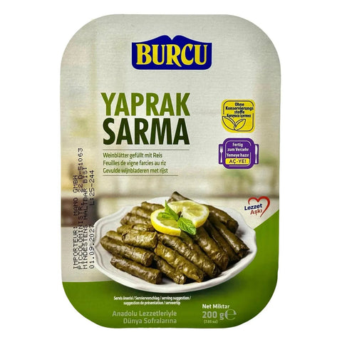 Burcu Yaprak Sarma - Weinblätter gefüllt mit Reis - 200g Burcu
