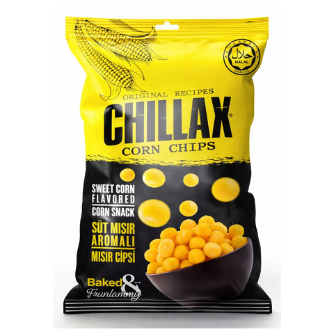 Chillax Sweet Corn- Geschmack Corn Chips - 60g Chillax