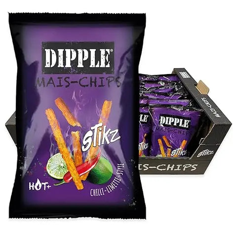 Dipple Mais-Chips Stikz Chilli-Limette 90g Dipple