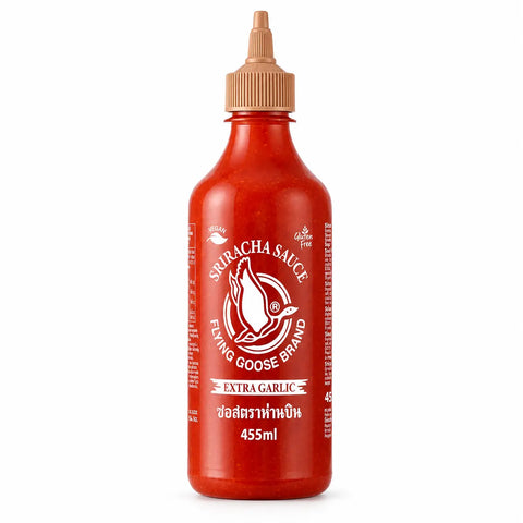 Flying Goose Sriracha – Scharfe Chilisauce mit extra Knoblauch – 455ml Sriracha