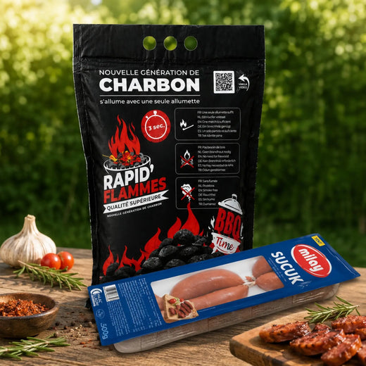Grill Bundle – Rapid Flames Grillkohle & Milay Sucuk Foodpaket