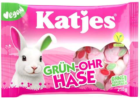 Katjes Fruchtgummi Grün-Ohr Hase - 210g Katjes