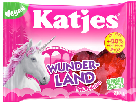 Katjes Fruchtgummi Wunderland Pink - 210g Katjes
