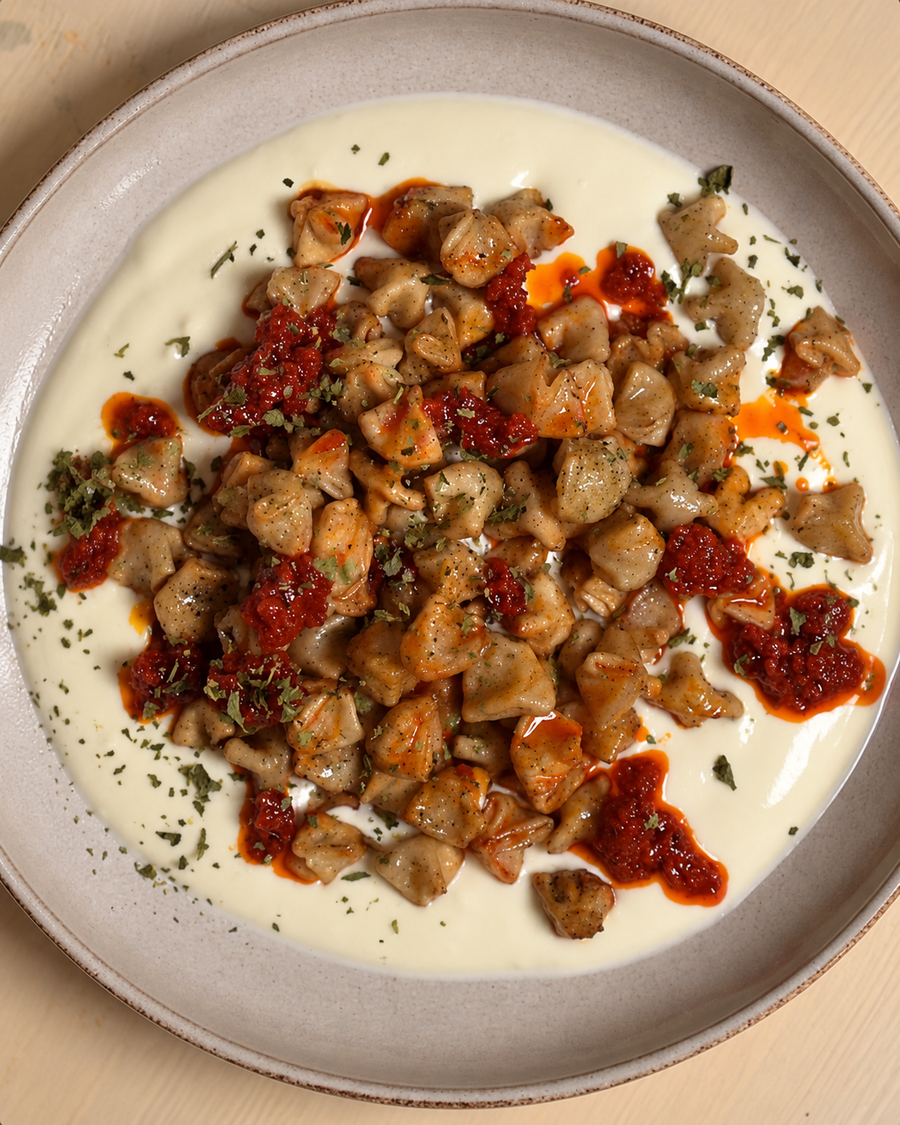 Knusprige Manti Bowl
