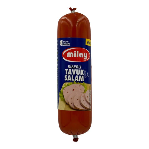 Milay Geflügelfleischwurst mit Paprika aus Hühnerseparatorenfleisch - 400g Milay