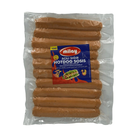 Milay Hot Dog Scharfe Würstchen mit Separatorenfleisch  - 400g Milay