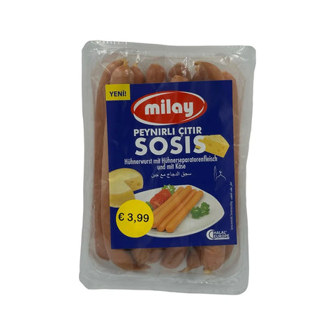 Milay Hühnerwurst mit Käse aus Hühnerseparatorenfleisch - 360g Milay