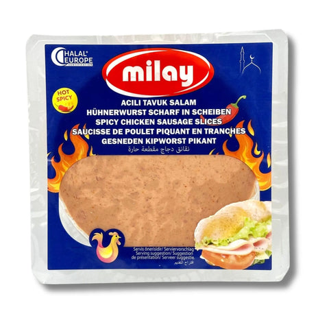 Milay Pikante Hühnerwurst Scheiben – 200g Milay