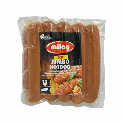 Milay Scharfe Jumbo Würstchen mit Separatorenfleisch - 1kg Milay