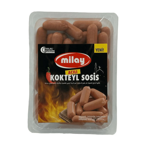 Milay Scharfe Mini Kokteyl Würstchen mit Geflügelseparatorenfleisch  - 300g Milay