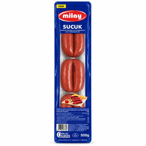Milay Sucuk Knoblauchwurst mit Separatorenfleisch - 500g Milay