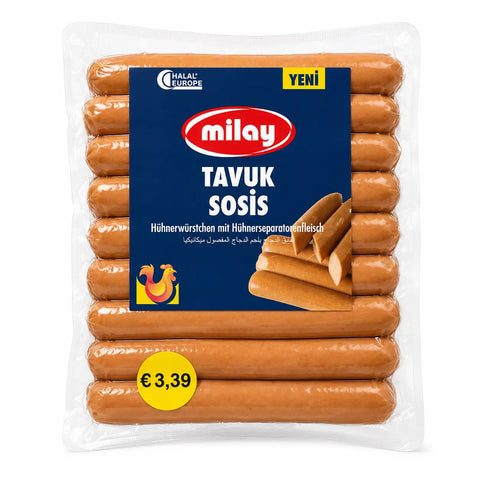 Milay Tavuk Sosis Hühnerwürstchen mit Separatorenfleisch - 500g Milay