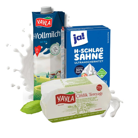Milch, Butter & Sahne