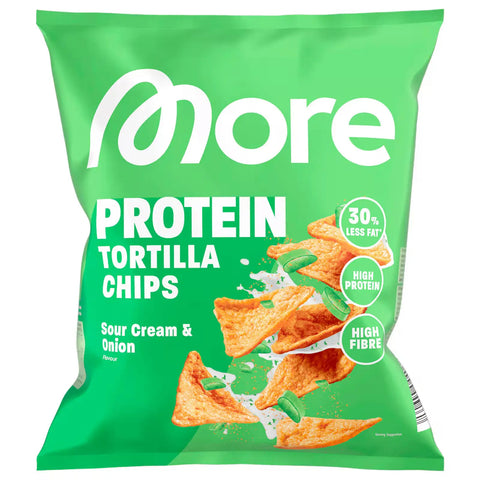 More Protein Tortilla Chips Sour Cream & Onion - 50g More