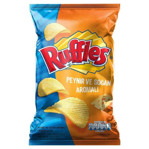 Ruffles Cheese & Onion- Geriffelte Kartoffelchips mit Käse- & Zwiebelgeschmack - 150g Ruffles
