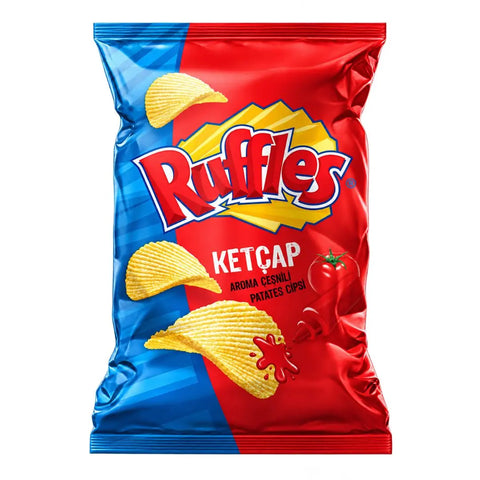 Ruffles - geriffelte Kartoffelchips mit Ketchupgeschmack - 150g Ruffles