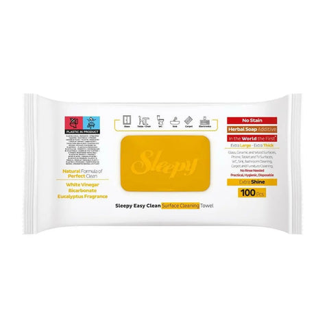 Sleepy Easy Clean Oberflächenreinigungstücher mit Schmierseife - Gelb Sleepy