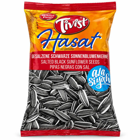 Twist Hasat gesalzene schwarze Sonnenblumenkerne - 150g Malatya