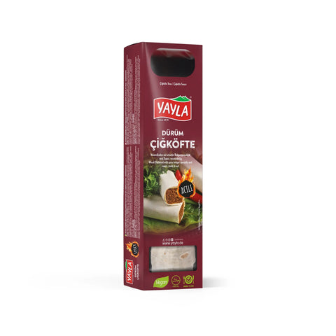 Yayla Dürüm Çiğ Köfte Wrap Scharf – Gefüllter Wrap mit Bulgurspezialität – 180g Yayla