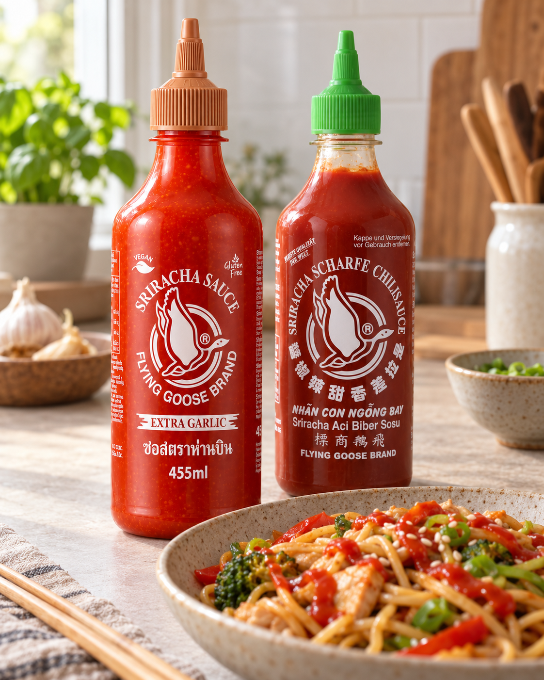 Entdecke die Vielfalt von Sriracha!