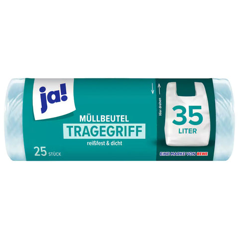 ja! Müllbeutel mit Tragegriff 35l - 25 Stück ja!
