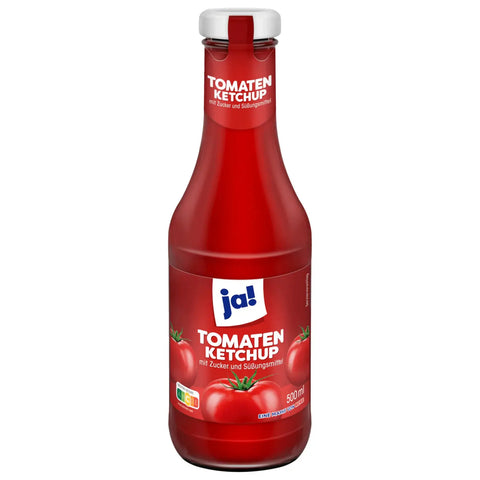 ja! Tomatenketchup mit Zucker & Süßungsmittel 500ml ja!