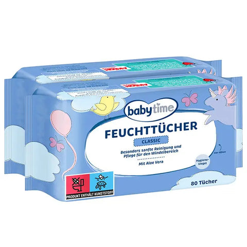 Babytime Feuchttücher classic 2x80 Stück Babytime