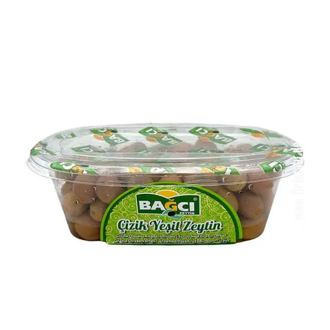 Bagci Yesil Zeytin Cizik - Grüne geritzte Oliven Schale 400g Bagci