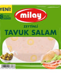 Milay Erzeugnis aus Hähnchenseparatorenfleisch nach Art einer Mortadella mit grünen Oliven - 200g Milay