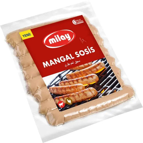 Milay Hühnerbratwurst aus Hühnerseparatorenfleisch und Rindfleisch mit Weizenmehl in Eigenhaut - 400g Milay