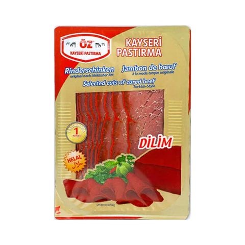 Öz Kayseri - Dilim Pastirma Rinderschinken in Scheiben - 100 g Öz Pastrma