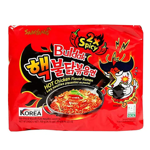 SamYang Buldak Extra Scharf Huhn Ramen 2x Spicy 5x140g SamYang