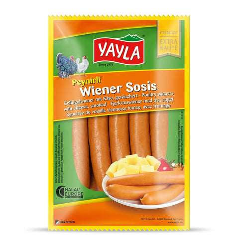 Yayla Geflügel-Wiener mit Schmelzkäsezubereitung - 400g Yayla