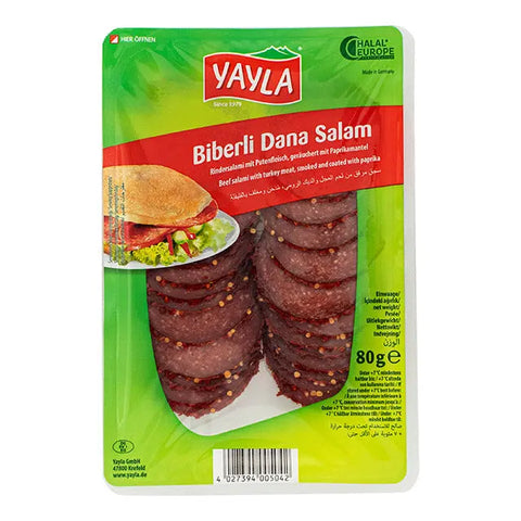 Yayla Rindersalami mit Paprika-Rand - 80g Yayla