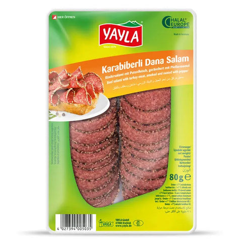 Yayla Rindersalami mit Pfeffer-Rand - 80g Yayla