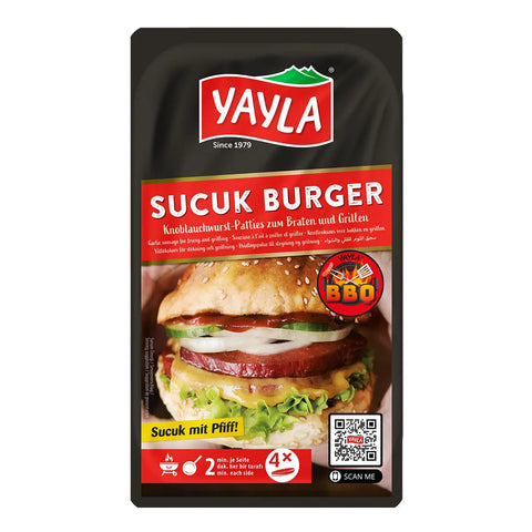 Yayla Sucuk Burger Patties zum Braten und Grillen - 250g Yayla